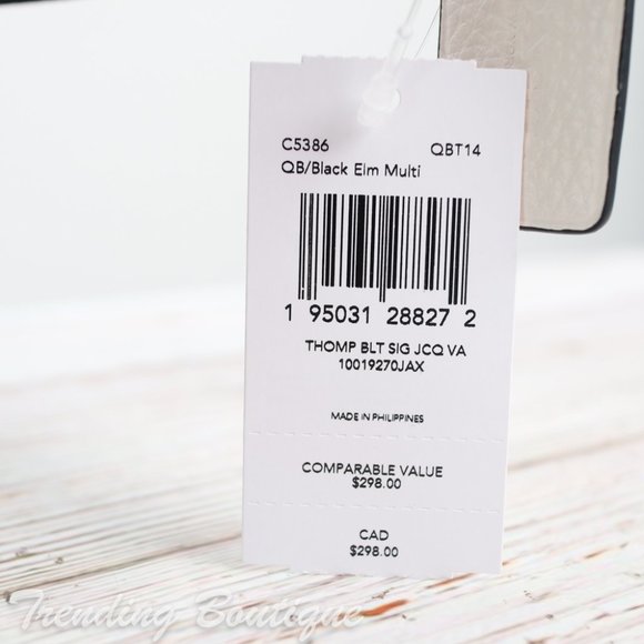 NWT Coach Thompson Belt Bag In Signature Jacquard With Varsity Stripe - Picture 6 of 9